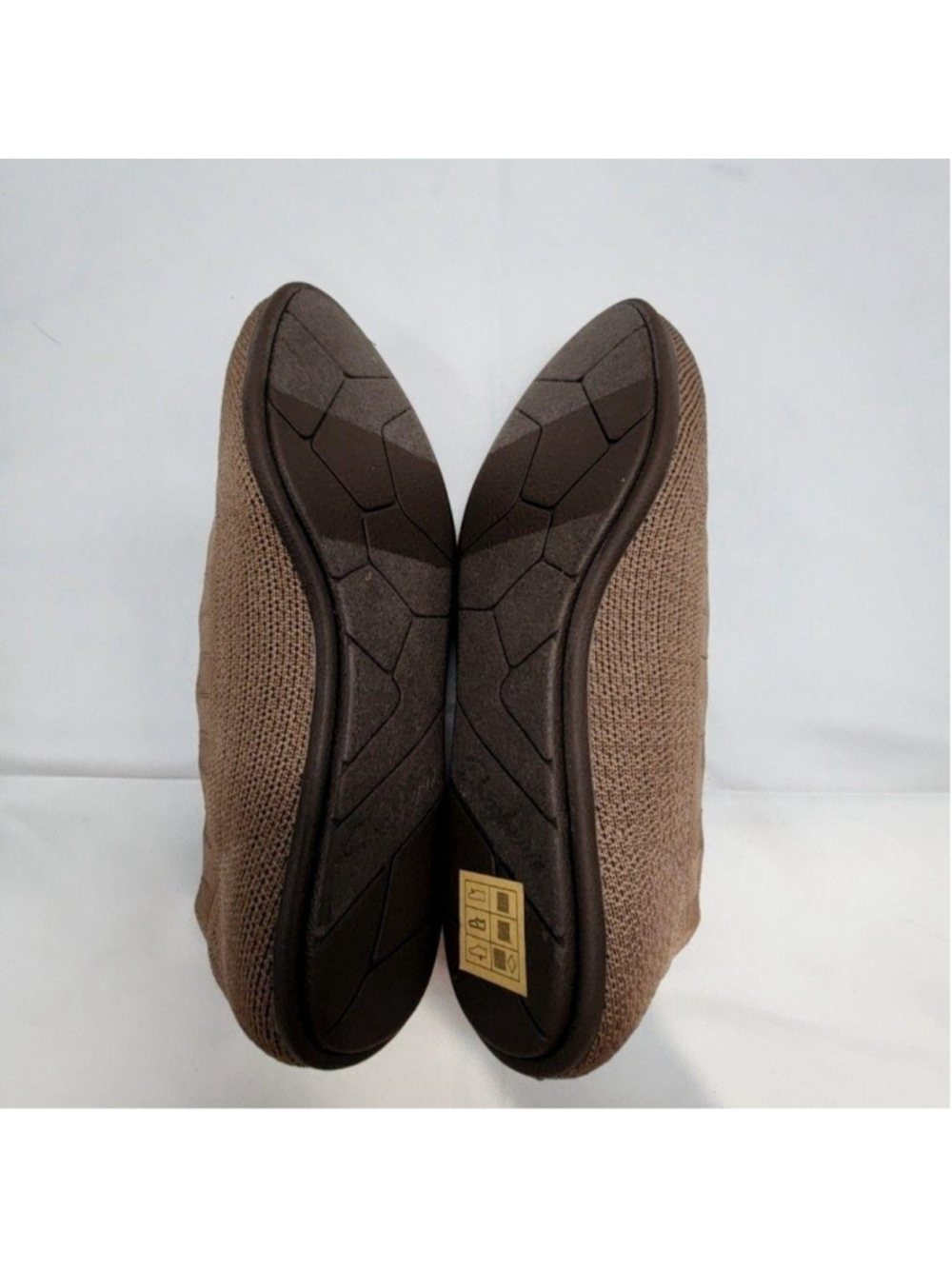 Skechers Shoes Womens 8 Brown Knit Ballet Flats Slip On Memory Foam Casual - Picture 6 of 6